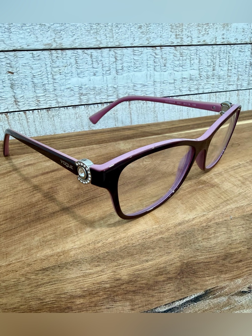 VOGUE VO 5002B Butterfly 2321 Purple Pink Full Rim Crystal Eye FRAMES 54-16-135